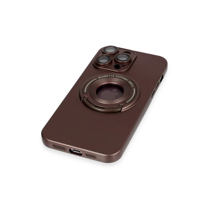 BFS  iPhone 13 Pro Max Kılıf Lukka Magneticsafe Kapak - Kahverengi