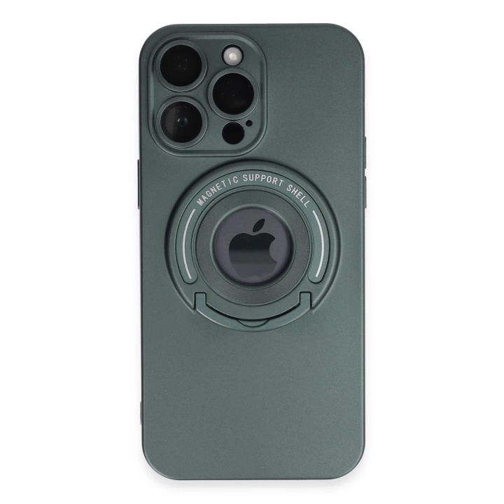 BFS  iPhone 13 Pro Max Kılıf Lukka Magneticsafe Kapak - Koyu Yeşil