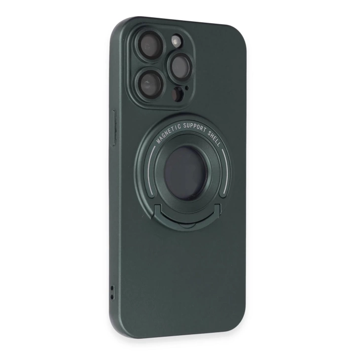 BFS  iPhone 13 Pro Max Kılıf Lukka Magneticsafe Kapak - Koyu Yeşil