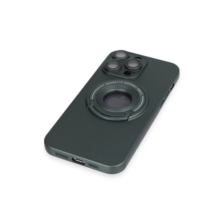 BFS  iPhone 13 Pro Max Kılıf Lukka Magneticsafe Kapak - Koyu Yeşil