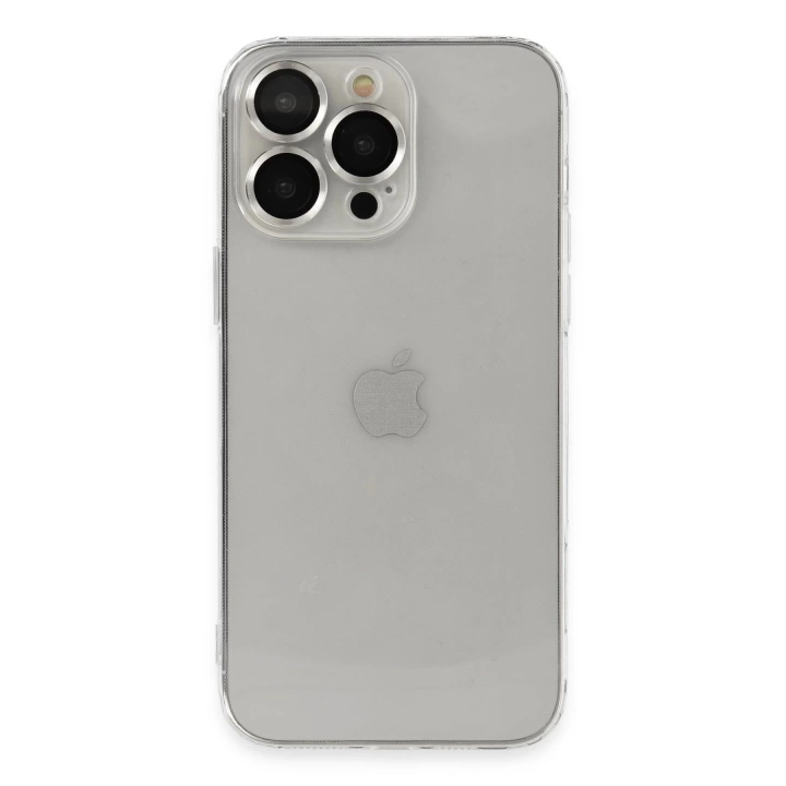 BFS  iPhone 13 Pro Max Kılıf Luko Lens Silikon - Gümüş