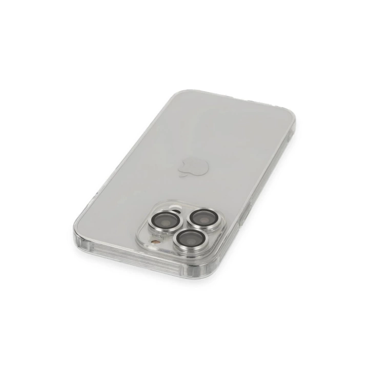 BFS  iPhone 13 Pro Max Kılıf Luko Lens Silikon - Gümüş