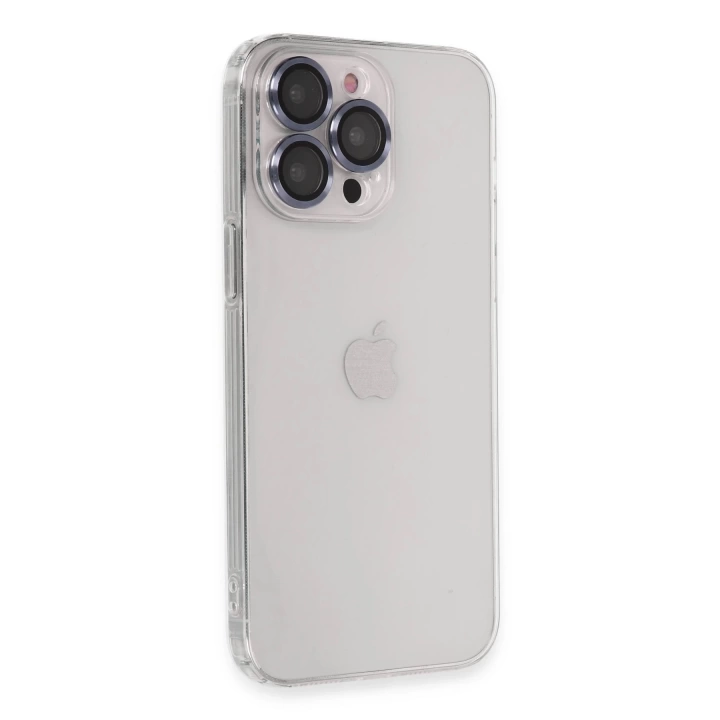 BFS  iPhone 13 Pro Max Kılıf Luko Lens Silikon - Sierra Blue