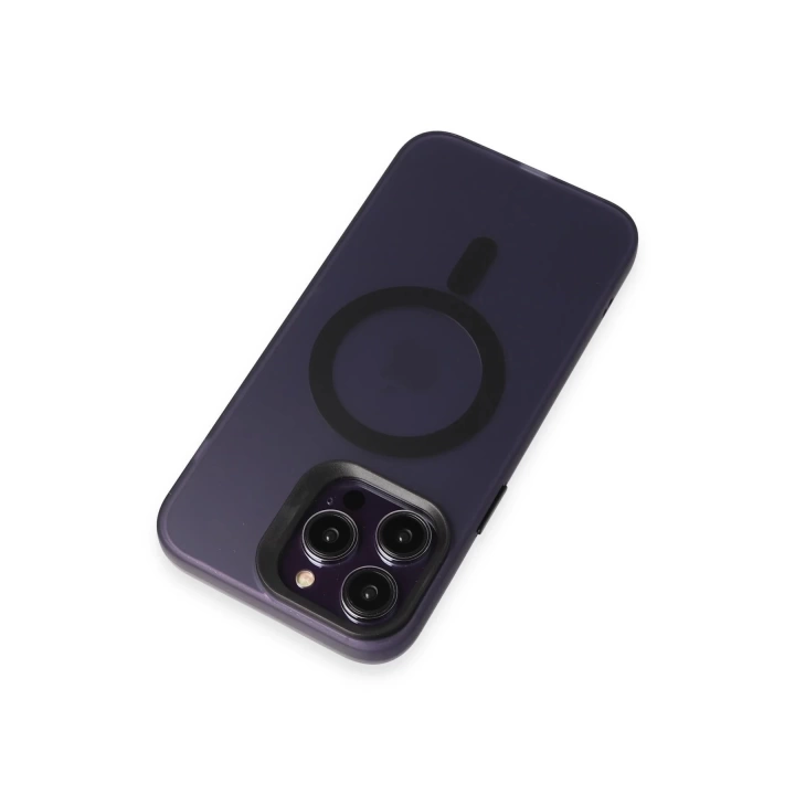 BFS  iPhone 13 Pro Max Kılıf Mateks Magsafe Kapak - Derin Mor
