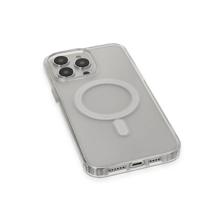 BFS  iPhone 13 Pro Max Kılıf Matte Şeffaf Magneticsafe - Şeffaf