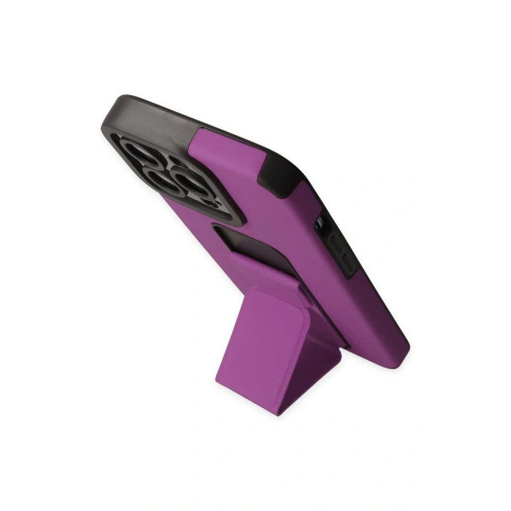 BFS  iPhone 13 Pro Max Kılıf Mega Standlı Silikon - Mor
