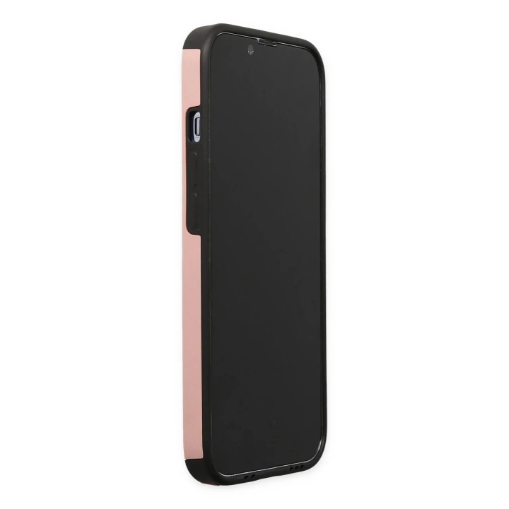 BFS  iPhone 13 Pro Max Kılıf Mega Standlı Silikon - Pudra