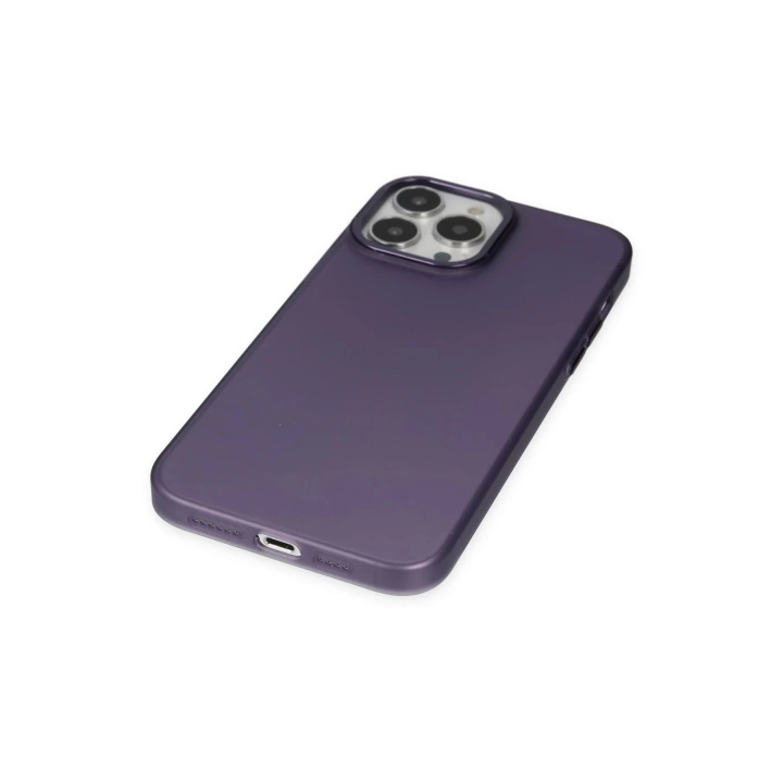 BFS  iPhone 13 Pro Max Kılıf Modos Metal Kapak - Derin Mor