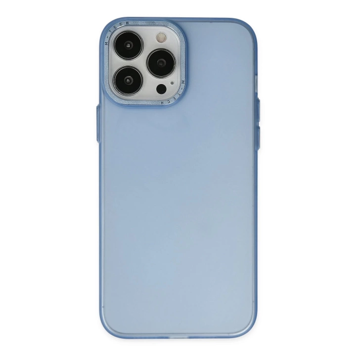 BFS  iPhone 13 Pro Max Kılıf Modos Metal Kapak - Mavi
