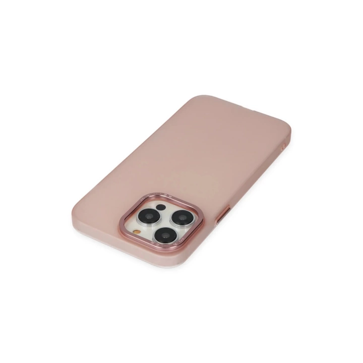 BFS  iPhone 13 Pro Max Kılıf Modos Metal Kapak - Pembe