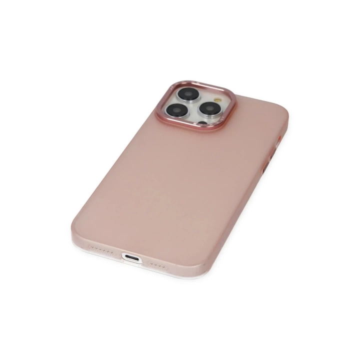 BFS  iPhone 13 Pro Max Kılıf Modos Metal Kapak - Pembe