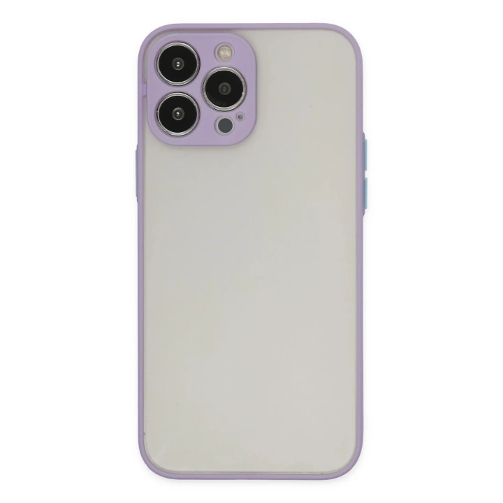 BFS  iPhone 13 Pro Max Kılıf Montreal Silikon Kapak - Mor