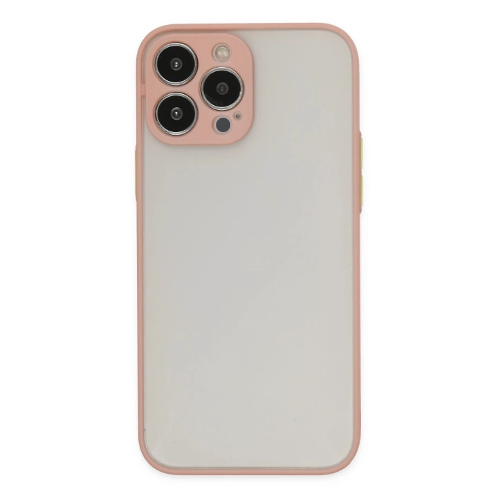 BFS  iPhone 13 Pro Max Kılıf Montreal Silikon Kapak - Pembe