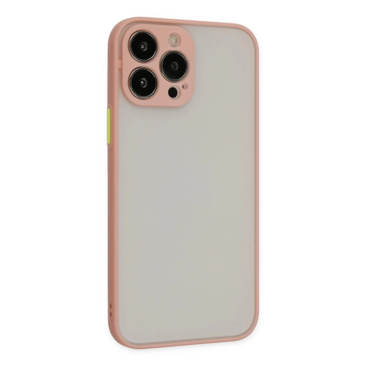 BFS  iPhone 13 Pro Max Kılıf Montreal Silikon Kapak - Pembe