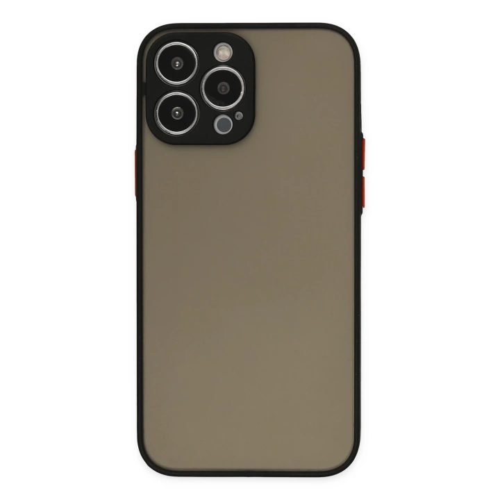 BFS  iPhone 13 Pro Max Kılıf Montreal Silikon Kapak - Siyah