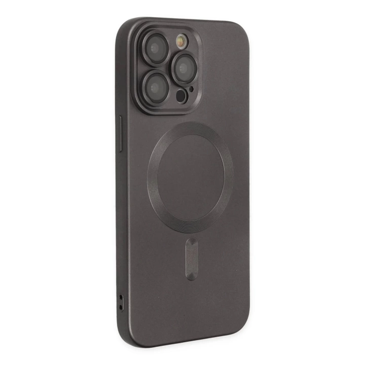 BFS  iPhone 13 Pro Max Kılıf Moshi Lens Magneticsafe Silikon - Füme