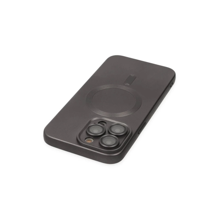 BFS  iPhone 13 Pro Max Kılıf Moshi Lens Magneticsafe Silikon - Füme