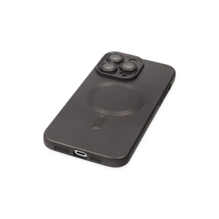 BFS  iPhone 13 Pro Max Kılıf Moshi Lens Magneticsafe Silikon - Füme