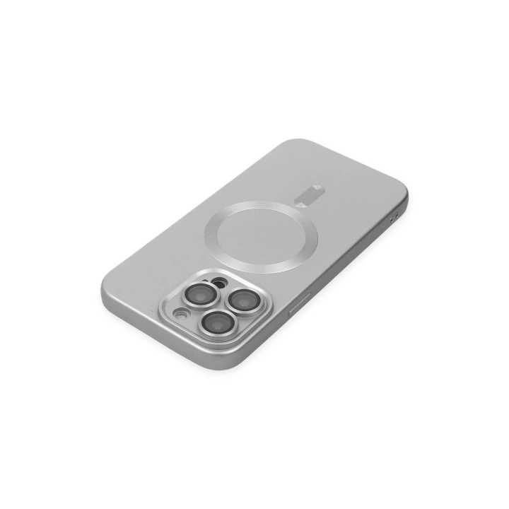 BFS  iPhone 13 Pro Max Kılıf Moshi Lens Magneticsafe Silikon - Gümüş