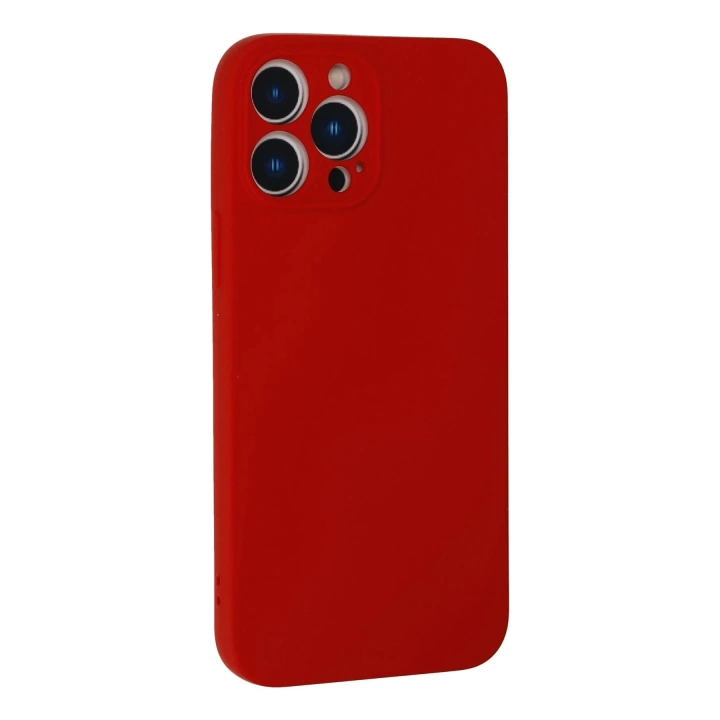 BFS  iPhone 13 Pro Max Kılıf Nano içi Kadife Silikon - Kırmızı