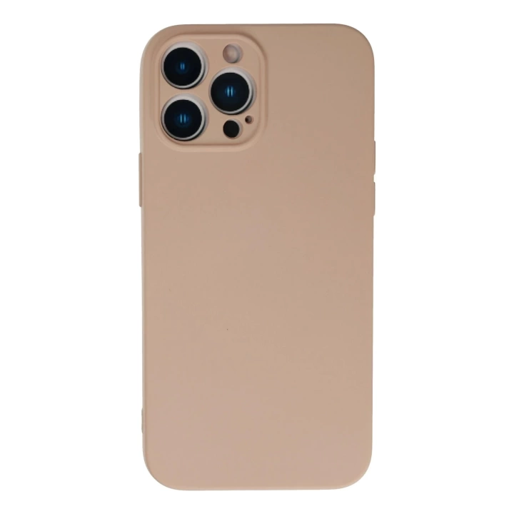 BFS  iPhone 13 Pro Max Kılıf Nano içi Kadife Silikon - Pudra