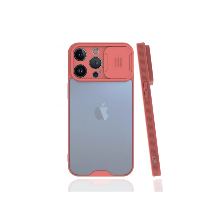 BFS  iPhone 13 Pro Max Kılıf Platin Kamera Koruma Silikon - Pembe