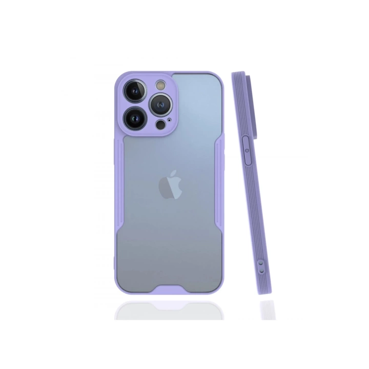 BFS  iPhone 13 Pro Max Kılıf Platin Silikon - Lila