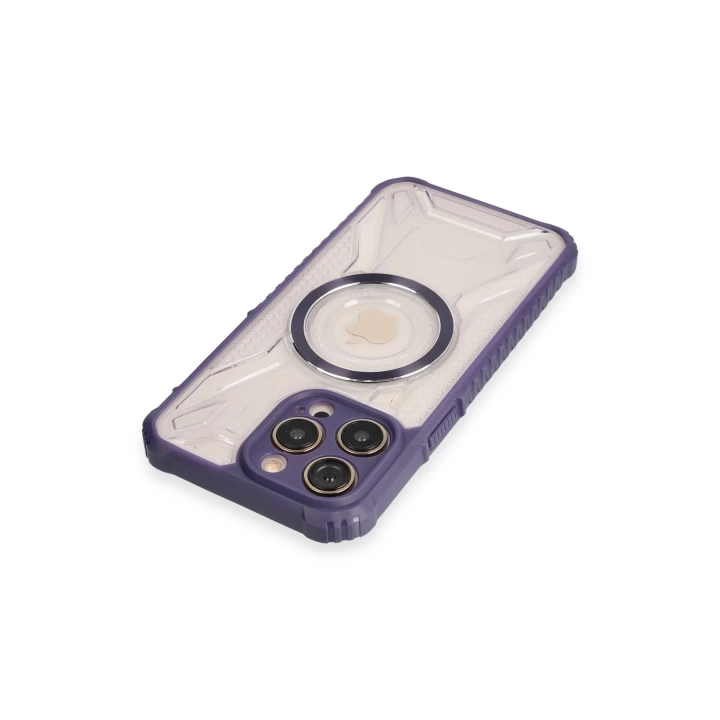BFS  iPhone 13 Pro Max Kılıf Prag Magneticsafe Kapak - Derin Mor