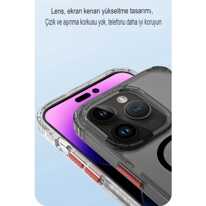 BFS  iPhone 13 Pro Max Kılıf Ramos Magsafe Kapak - Derin Mor