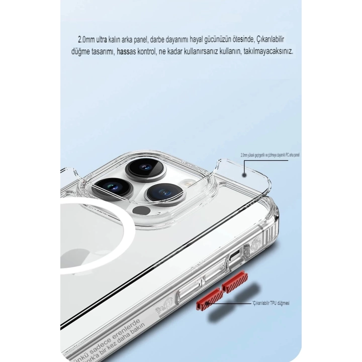 BFS  iPhone 13 Pro Max Kılıf Ramos Magsafe Kapak - Derin Mor