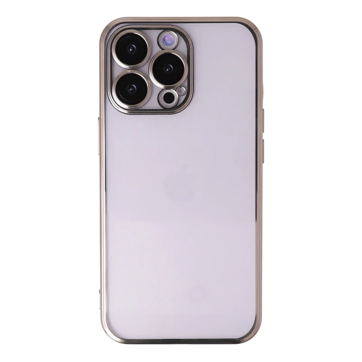 BFS  iPhone 13 Pro Max Kılıf Razer Lensli Silikon - Gold