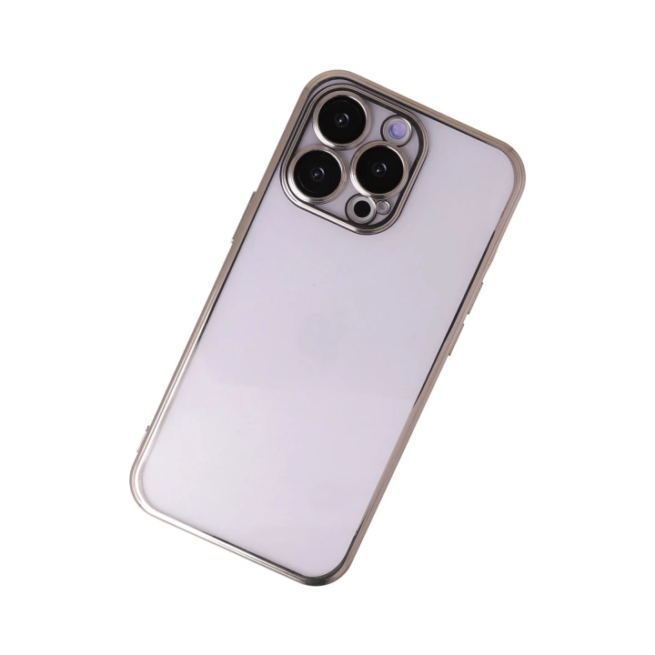 BFS  iPhone 13 Pro Max Kılıf Razer Lensli Silikon - Gold