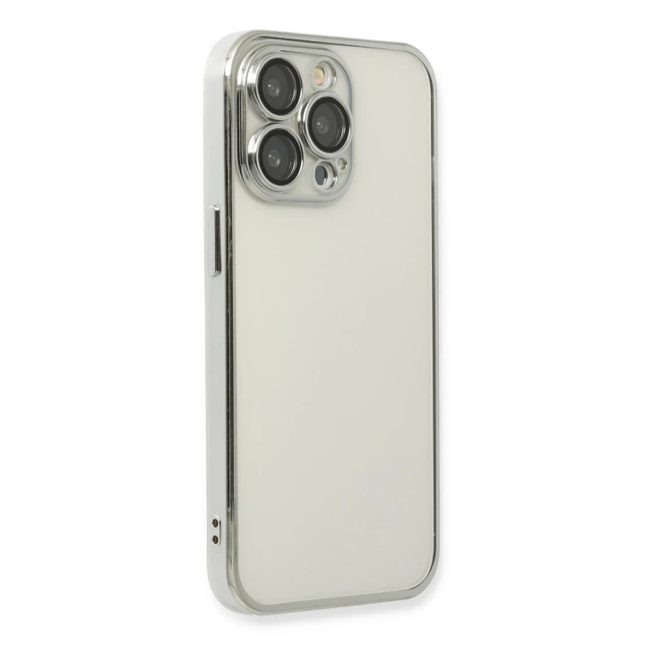BFS  iPhone 13 Pro Max Kılıf Razer Lensli Silikon - Gümüş