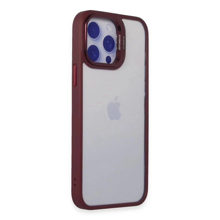 BFS  iPhone 13 Pro Max Kılıf Roblox Lens Standlı Kapak - Bordo