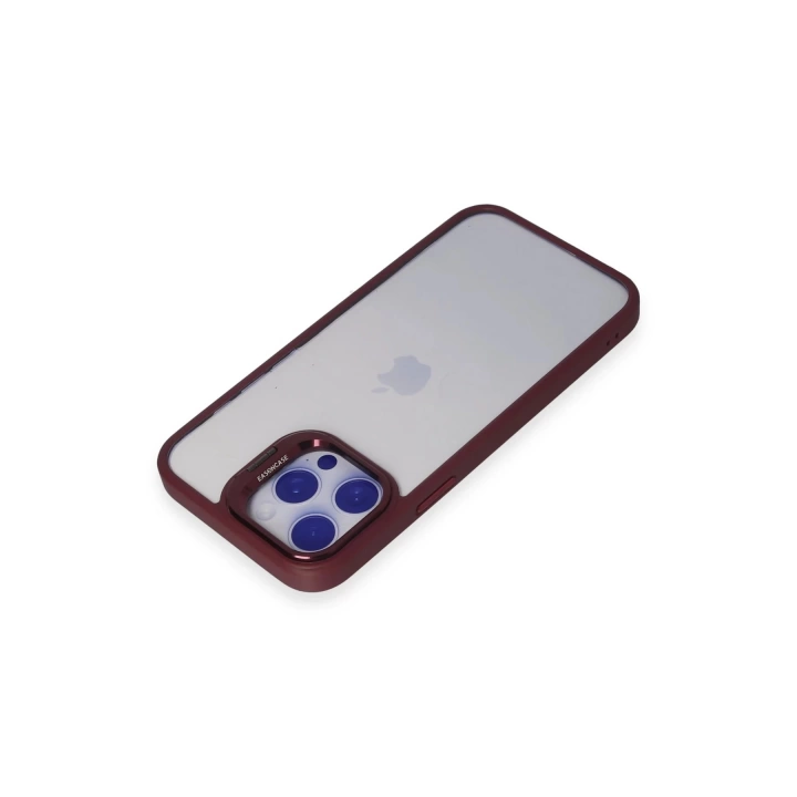 BFS  iPhone 13 Pro Max Kılıf Roblox Lens Standlı Kapak - Bordo