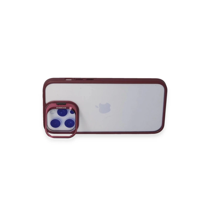 BFS  iPhone 13 Pro Max Kılıf Roblox Lens Standlı Kapak - Bordo