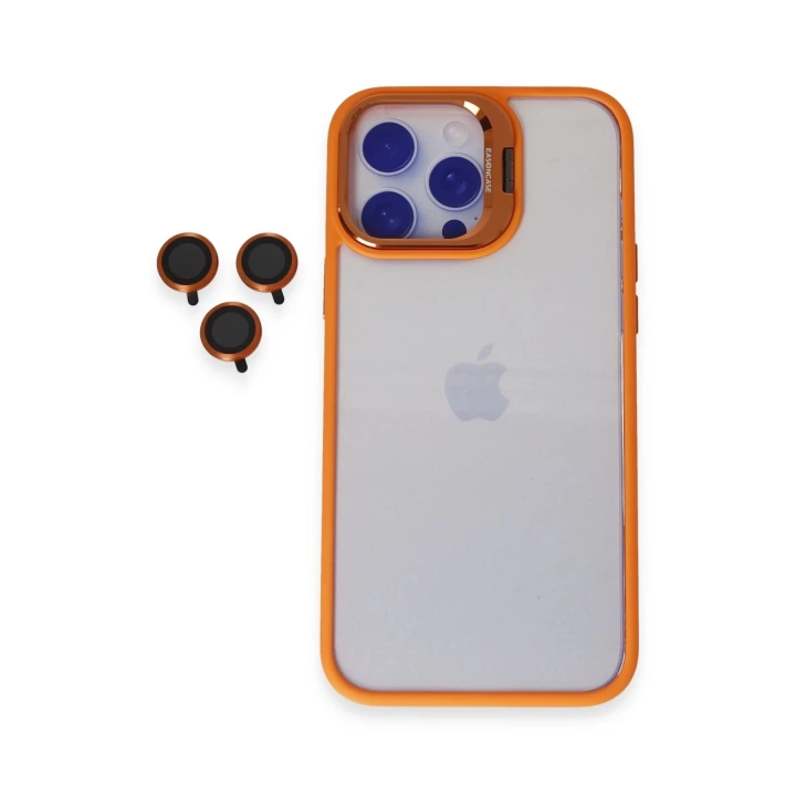 BFS  iPhone 13 Pro Max Kılıf Roblox Lens Standlı Kapak - Turuncu