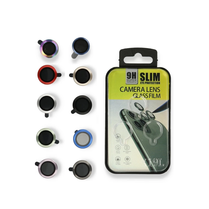 BFS  iPhone 13 Pro Max Metal Kamera Lens - Kırmızı