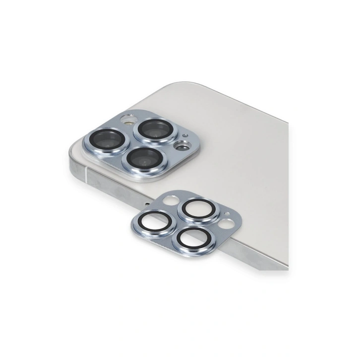 BFS  iPhone 13 Pro Max Pers Alüminyum Kamera Lens - Sierra Blue