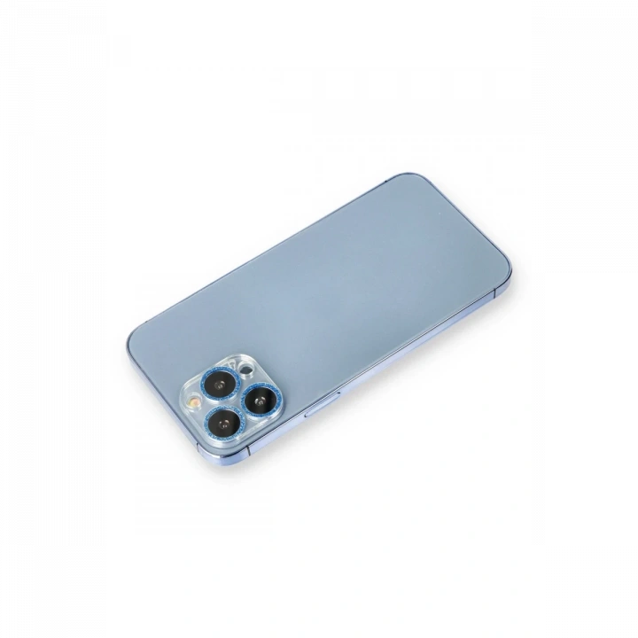 BFS  iPhone 13 Pro Max Shine Kamera Lens Koruma Cam - Mavi