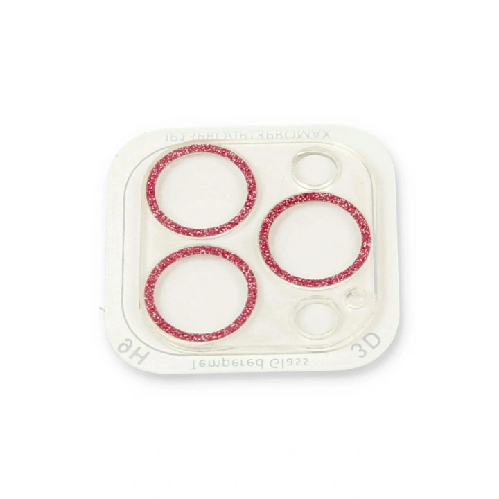 BFS  iPhone 13 Pro Max Shine Kamera Lens Koruma Cam - Pembe