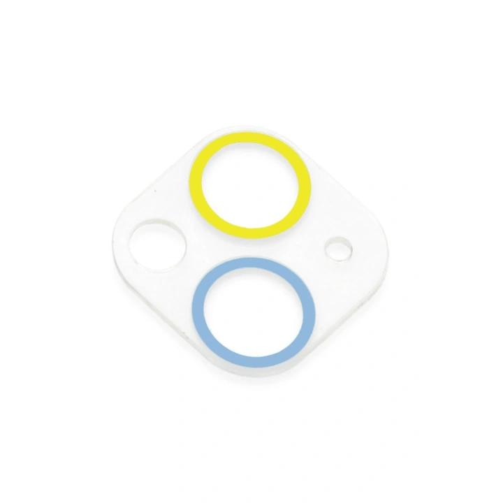 BFS  iPhone 13 Renkli Kamera Lens Koruma Cam - Sarı-Mavi