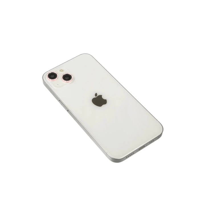 BFS  iPhone 14 Diamond Kamera Lens - Pembe