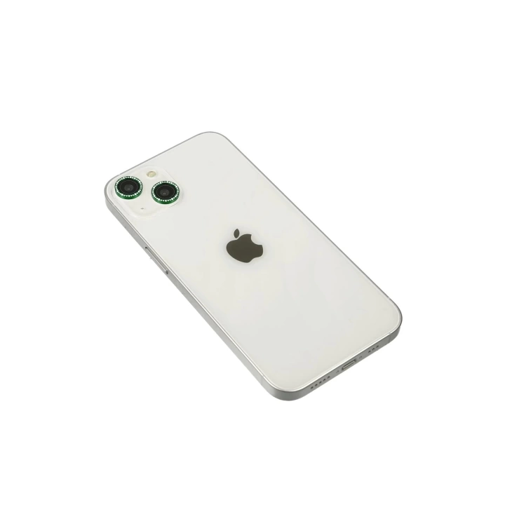 BFS  iPhone 14 Diamond Kamera Lens - Yeşil