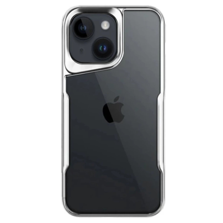 BFS  iPhone 14 Kılıf Boyi Silikon Kapak - Gümüş