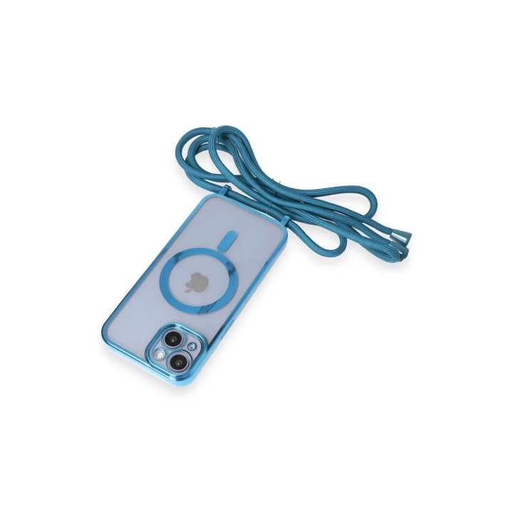 BFS  iPhone 14 Kılıf Divo Lazer Askılı Magsafe Kapak - Sierra Blue
