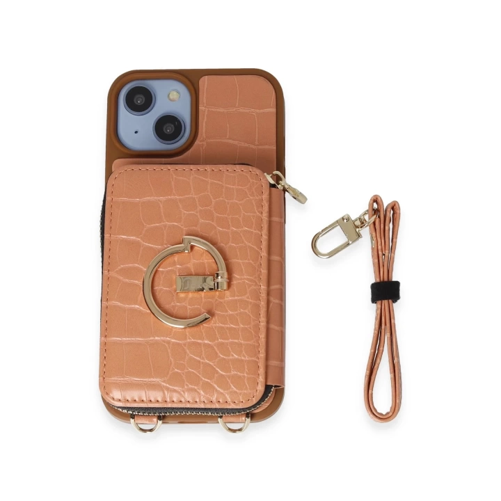 BFS  iPhone 14 Kılıf Ermes Kapak - Açık Kırmızı