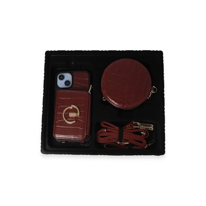 BFS  iPhone 14 Kılıf Ermes Kapak - Bordo