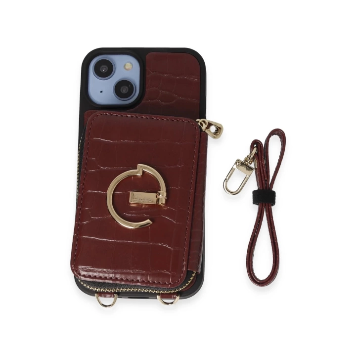 BFS  iPhone 14 Kılıf Ermes Kapak - Bordo