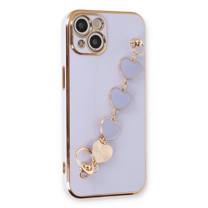 BFS  iPhone 14 Kılıf Esila Silikon - Lila